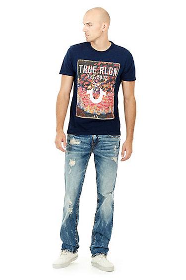 Tr 15th Anniversary Mens Tee | Indigo | Size Large | True Religion