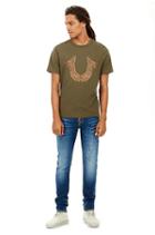 Mens Circuit Graphic Tee | Burnt Olive | Size X Small | True Religion