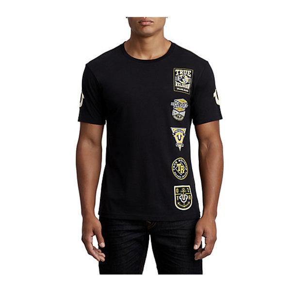 Men's Scout Patch Crew Neck Tee | Black | Size X Small | True Religion