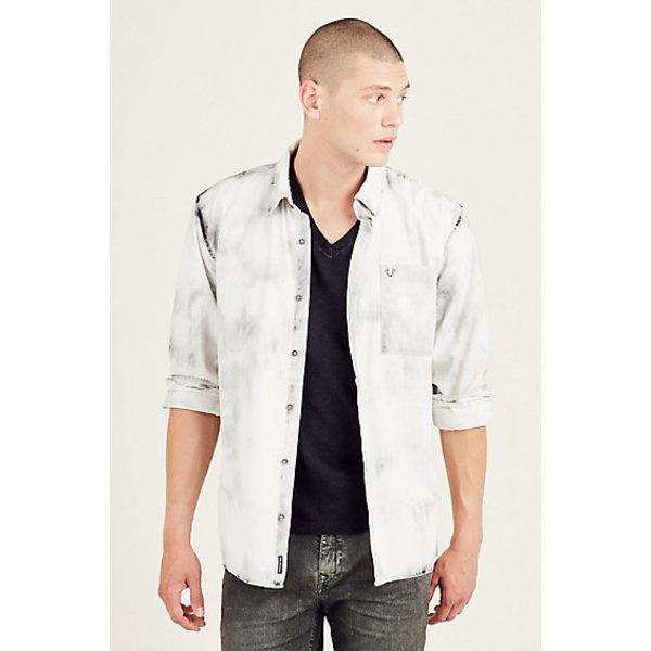 Mens Woven Shirt | Washed Black | Size 3x Large | True Religion