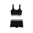 Womens Bralette And Short Set | Washed Black | Size Small | True Religion