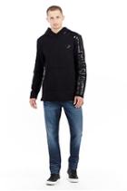 Coated Varsity Graphic Mens Pullover Mens Hoodie | Black | Size Small | True Religion