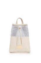 Womens Leather Drawstring Backpack | White  | True Religion