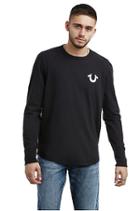Mens Ls Branded Sublimation Tee | Black | Size X Small | True Religion