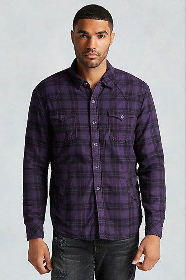 True Religion Western Shirt Jacket - Boysenberry