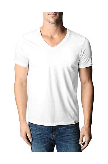 True Religion Mens Vneck Tee - White