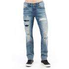 Mens Destroyed Diy Geno Slim Jean | Worn Indigo Tracks | Size 44 | True Religion