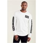Long Sleeve Bandana Blocks Mens Shirt | White | Size 3x Large | True Religion
