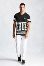 True Religion Geno Slim Moto Mens White Jean - Destroyed Optic White