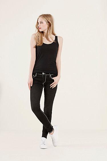 True Religion Halle Super Skinny Super T Womens Jean - Warm Grey