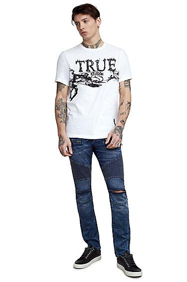 Up In Smoke Mens Tee | White  | Size X Small | True Religion