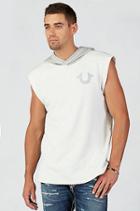 True Religion Sleeveless Mens Pullover Hoodie - Heather Grey