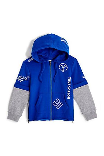 Toddler/little Kids Tagged Graphic Zip Up Hoodie | Royal Blue | Size 2t | True Religion