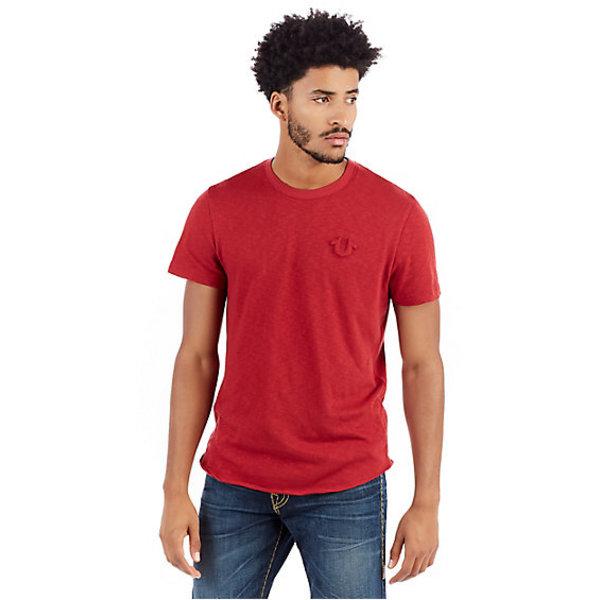 Mens Embossed Logo Tee | Ruby Red | Size Small | True Religion