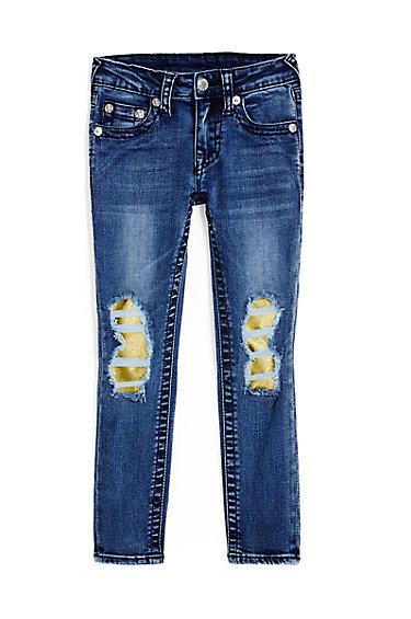 Toddler/little Kids Skinny Destroyed Jean | Golden Days | Size 14 | True Religion