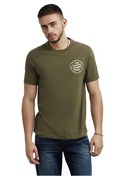 Mens Wavy Buddha Brand Tee | Green | Size X Small | True Religion