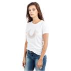 Womens Embroidered Horseshoe Graphic Tee | White | Size X Small | True Religion