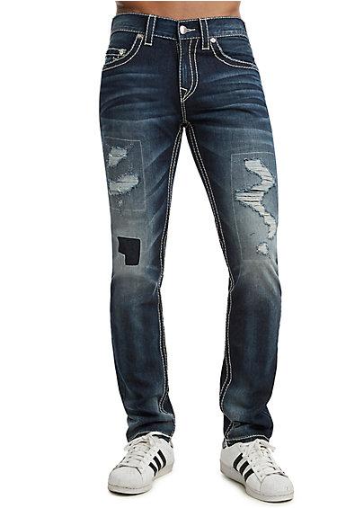 Men's Skinny Fit Big T Jean | Indigo Trippin | Size 28 | True Religion