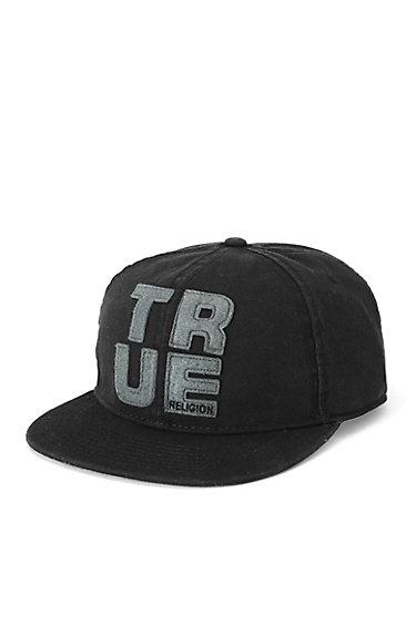 True Religion Felt Appliques Baseball Cap - Black