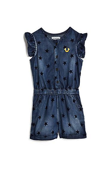 Toddler/little Kids Star Tr Romper | Shaded Star | Size 2t | True Religion