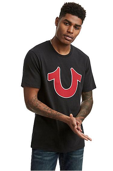 Men's Patriot U Crew Neck Tee | Black | Size X Small | True Religion