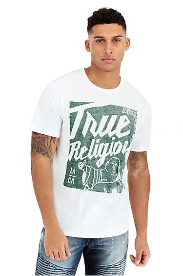 Tr Tokyo Poster Crew Neck Mens Tee | White | Size Small | True Religion