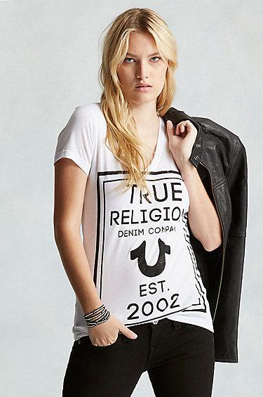 True Religion Classy True Womens T-shirt - White