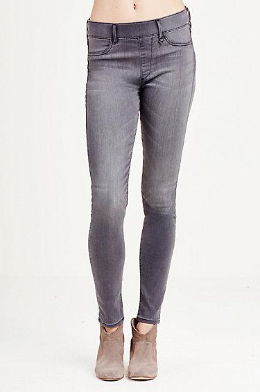 The Runway Womens Legging | Grey Stage | Size Xx Small | True Religion