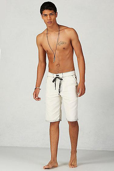True Religion Andrew Big T Cargo Mens Boardshort - White