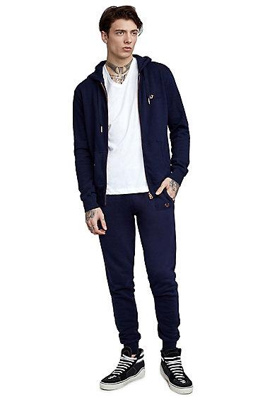 Horseshoe Full Zip Mens Hoodie | Dark Navy | Size Small | True Religion