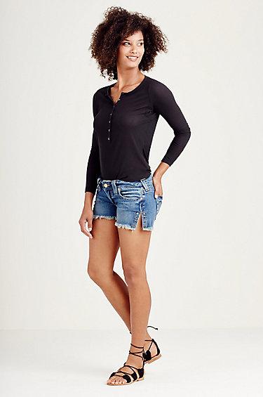 Keira Rivet Womens Short | Gypset Blue | Size 23 | True Religion