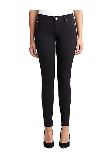 Womens Brushed Sateen Jennie Curvy Skinny Pant | Black | Size 24 | True Religion
