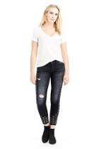 Halle Mid Rise Super Skinny Womens Jean | Rock Solid Wash | Size 23 | True Religion