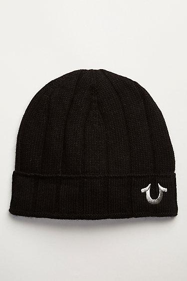 True Religion Glitzy Horseshoe Watchcap - Black