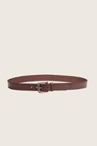 True Religion Mens Embossed Logo Belt - Muse Dark Brown