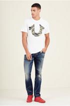 3d Camo Mens Tee | White | Size Large | True Religion