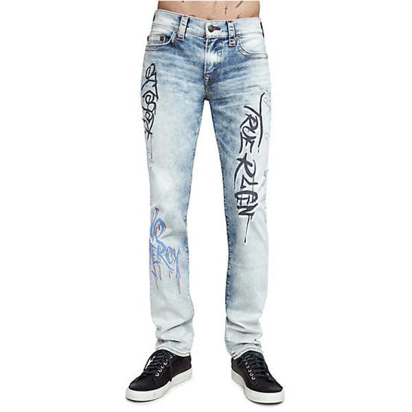 Graffiti Print Rocco Skinny Mens Jean | Alley Art | Size 29 | True Religion