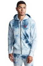 Men's Buddha Logo Zip Up Hoodie | Tie Dye | Size Small | True Religion