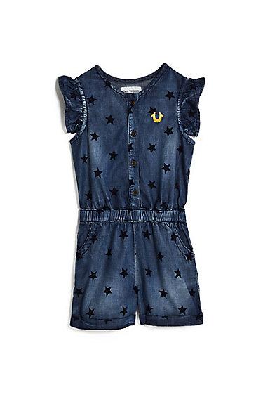 Kids Star Tr Romper | Shaded Star | Size Small | True Religion