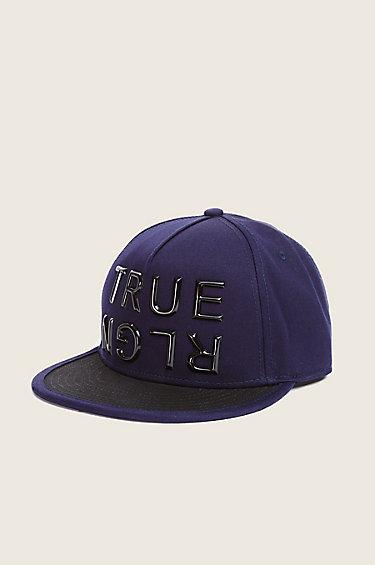 True Religion Block Letter Baseball Cap - True Navy