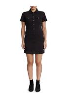 Womens Bodycon Shirt Dress | Black | Size X Small | True Religion