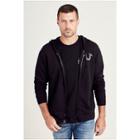 Shoestring Horseshoe Mens Hoodie | Jet Black | Size Medium | True Religion