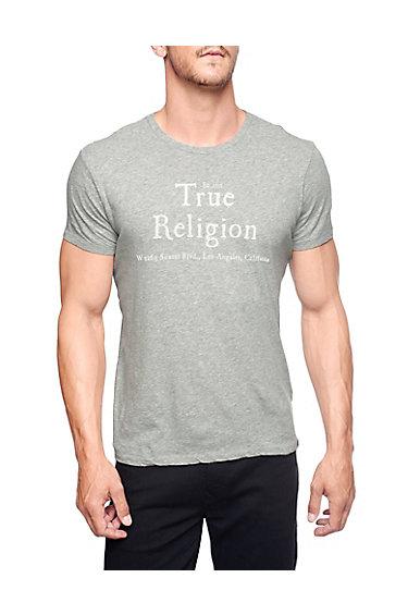 True Religion True Religion Mens T-shirt - Grey Marl