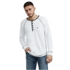 Mens Ls Raglan Henley Shirt | White | Size X Small | True Religion