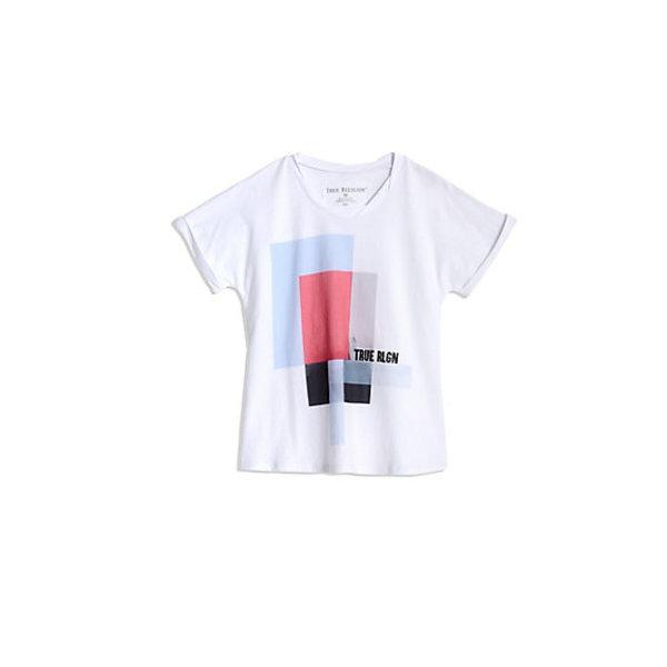 Kids Shadow Box Tee | White | Size Medium | True Religion