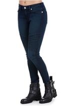 Super Skinny Moto Ankle Womens Jean | Indigo Shadows | Size 24 | True Religion