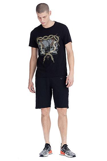 Short Doubleface Mens Sweatshort | Black | Size Small | True Religion
