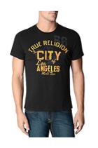 True Religion City Of La Crew Neck Mens Tee - Black