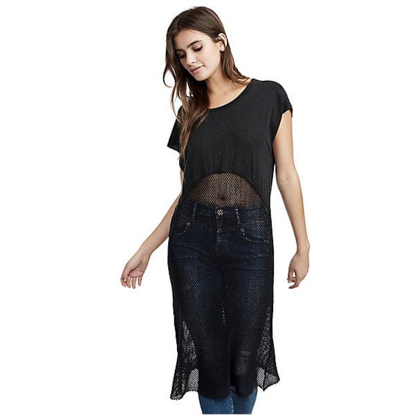 Womens Mixed Mesh Dress | Black | Size Small | True Religion