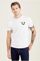 Shoestring Horseshoe Mens Tee | White  | Size X Large | True Religion